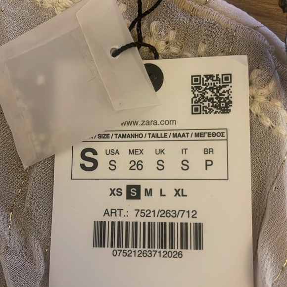 NWT ZARA Embroidered Ecru Matching Set - Picture 15 of 15